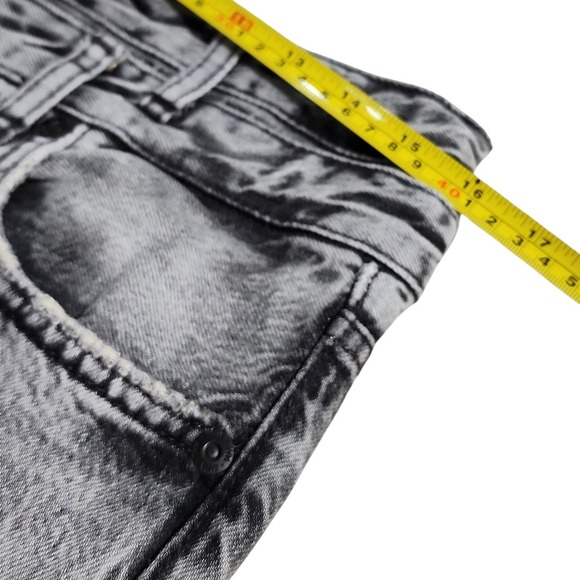 ZARA Wide Leg Acid Wash Denim Jeans Women's Sz 6 Black Grey y2k retro inspired - Picture 3 of 9